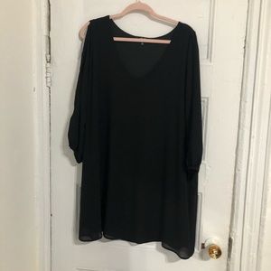 Black V neck Lulus dress
